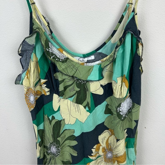 O'Neil Ellis Floral Ruffle Maxi Slip dress summer beachy maxi dress size: XL - Picture 4 of 13